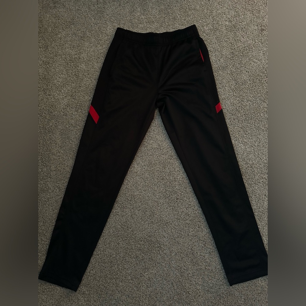 Black and red joggers